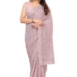 Women Georgette With Sequence Ready to Wear Saree